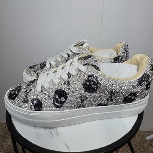 Betsey Johnson Sidny Women's Fashion Sneakers Skulls Size 8 M